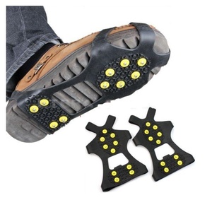 Griffe de neige glacée sur la <span class=keywords><strong>chaussure</strong></span>, <span class=keywords><strong>crampons</strong></span> de Traction, pointes en caoutchouc, couvre-<span class=keywords><strong>chaussure</strong></span> antidérapant d'alpinisme - Product Image 1