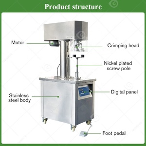 Chân Không Jar Nắp Chai Thủy Tinh Caning Tự Động Của Nhãn Hiệu Không-Xoay <span class=keywords><strong>Coke</strong></span> Ớt Có Thể Niêm Phong Máy Cho Thực Phẩm - Product Image 3