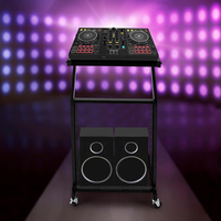 Soporte para Mezcladora de DJ Gooermi, Carro Rodante Ajustable de 12U para Montaje en Rack, Equipo Profesional de Audio para Estudio con Ruedas