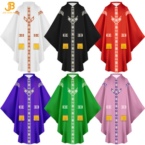 Robe de style ethnique médiéval pour spectacle de scène, tenue de <span class=keywords><strong>prière</strong></span> de prêtre transfrontalière, robe d'Halloween cousue - Product Image 4