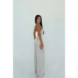 Ensemble de costume pantalon gris pour femme - Product Image 1