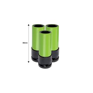 Accesorios para Llaves de Auto, Soporte Cilíndrico Verde de 86 mm para Llaves con Base Negra - Product Image 1