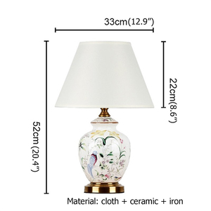 Lampada da Tavolo in Ceramica Moderna di Lusso con Motivo Bianco Lampada da Scrivania <span class=keywords><strong>LED</strong></span> per Decorazione Casa - Product Image 5