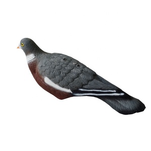 Appeau de pigeon réaliste en plastique PE demi-coquille, durable, avec piquet intégré pour la décoration de jardin et la chasse - Product Image 5