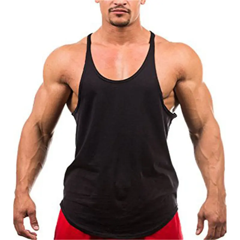 Vêtements de Gym Fitness pour hommes, T-shirts coupés sur les côtés, emmanchures tombantes, débardeurs de musculation, gilet d'entraînement sans manches