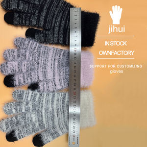 Özel Logo dokunmatik eldiven tedarikçisi-toptan OEM için yeni tasarım çok renkli örme eldiven - Product Image 2