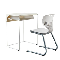Mobilier scolaire réglable en hauteur ensemble de bureau et de chaises pour étudiants meubles de classe pour enfants tables d'école en métal chaises
