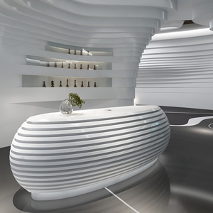 Modern Design Luxury Office Reception Desk Commercial Reception Counter Front Desk for Beauty Salon - Product Image 4