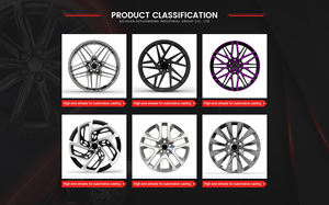 Nouvelle jante en alliage d'aluminium forgé, finition noire, design en maille, sport, profondeur maximale, ajustement universel, roues en alliage pour voitures particulières - Product Image 6