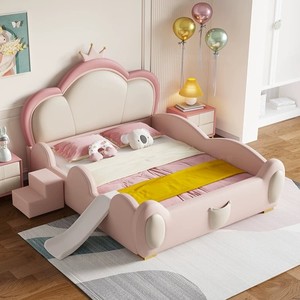 <span class=keywords><strong>Letto</strong></span> Principessa Minimalista <span class=keywords><strong>per</strong></span> Casa, Moderno <span class=keywords><strong>Letto</strong></span> <span class=keywords><strong>per</strong></span> Bambini in Pelle Morbida e Sicura con Sponde, <span class=keywords><strong>Letto</strong></span> Matrimoniale Rosa <span class=keywords><strong>per</strong></span> Ragazze in Offerta - Product Image 1
