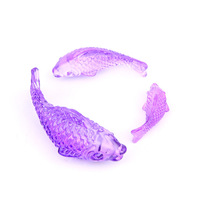 Ornement Créatif en Résine Colorée en Forme de Carpe et Poisson Rouge, Artisanat Feng Shui Porte-Bonheur pour l'Abondance Annuelle, Modèle en Cristal pour Salon