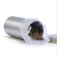 Boîte en métal cylindrique noire personnalisée pour thé, café en grains, ou autres aliments, avec impression sur mesure
