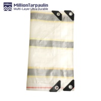Bâche en PEHD imperméable de haute qualité, robuste, légère et durable, or et argent