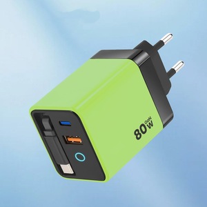 เครื่องชาร์จติดผนัง 80W พร้อมสายเคเบิล Type-C แบบยืดหดได้ รองรับการชาร์จเร็ว PD สำหรับโทรศัพท์ Apple Huawei Xiaomi - Product Image 4