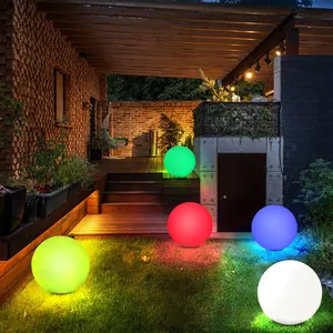 מוצר חדש 20LM צבעוני חיצוני עגול כדור דקורטיבי LED RGB בריכת שמש צף אור עבור נוף קישוט