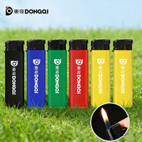Briquet électronique jetable moderne avec corps en plastique, cinq options de couleur, logo OEM, alimentation au butane pour cigarettes