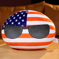 Coussin en peluche Polandball en forme de dumpling Union Soviétique, jouet en peluche avec drapeau de pays d'anime, rembourrage en coton PP pour décoration de fête