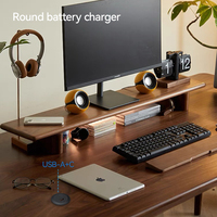 Stopkontak Meja Hitam 1.8 inci, Soket USB, Pengisi Daya USB Terintegrasi Furnitur, Soket, Hub USB, Stopkontak