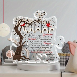 Diytree Branch Signe Acrylique Décoration de la Maison Accessoires de Bureau <span class=keywords><strong>Cadeau</strong></span> Parfait pour Marraine et <span class=keywords><strong>Filleul</strong></span> - Product Image 3