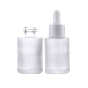 Frosted Essence <strong>Dropper</strong> Fine Essential Oil <strong>Bottle</strong> <strong>10ml</strong> 20ml 30ml 50ml 100ml Glass White Screw Cap - Product Image 6