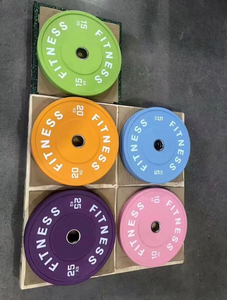 Bán buôn trọng lượng tấm Barbell Trọng lượng nâng phòng tập thể dục Barbell tấm cạnh tranh cao su Bumper tấm - Product Image 3