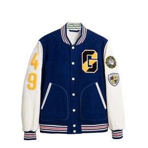 Chaqueta universitaria de alta calidad para hombre, superventas, chaqueta bomber de lana personalizada con parche de chenilla bordado, ahorro de presupuesto - Product Image 1