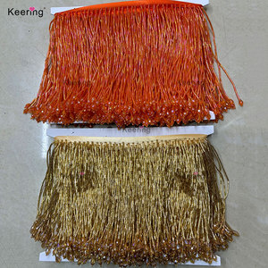 WTT-006 Keering Chất Lượng Cao Pha Lê Fringe Vàng Đính Cườm Fringe Đính Cườm Tassel Trang Trí Cho Vải Rèm Trang Trí - Product Image 3