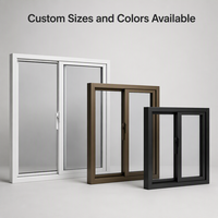 Portes coulissantes en aluminium de qualité supérieure, directement de l'usine, avec stores en verre intégrés et moustiquaire en fibre de verre étanche pour villa