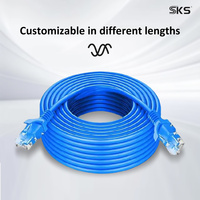 Câble Ethernet Cat5 bleu, RJ45 8P8C, câble réseau à paires torsadées non blindées pour le bureau à domicile, LAN