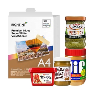 A4 Kích thước Glossy trắng máy in phun tự dính có thể in vinyl Sticker giấy bao bì nhãn - Product Image 1