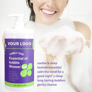 GUOCUI BIO TECH OEM Lavender Essential Oil Bubble <b>Bath</b> Formula Family Size Custom Scent <b>Bath</b> Lavender Bubble Shower Gel - Product Image 5
