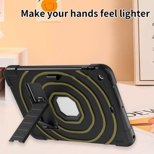 Étui robuste anti-chute <span class=keywords><strong>pour</strong></span> <span class=keywords><strong>tablette</strong></span> avec support anneau, coque de protection PC+Silicone avec béquille et fente <span class=keywords><strong>pour</strong></span> iPad 7/8/9 10.2 pouces - Product Image 5
