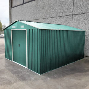 XXXL <strong>METAL</strong> TOOL <strong>SHED</strong> 10X12 Apex Roof <strong>Metal</strong> <strong>Sheds</strong> W/ Sliding Door &amp; <strong>Base</strong> Garden Storage <strong>Shed</strong> with Foundation - Product Image 2