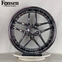 2 Buah Velg Aluminium Alloy 6061-T6 Forged Deep Dish Chrome Rims 17 18 19 20 21 22 23 24 Inch untuk BMW Mercedes Nissan