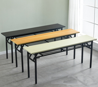Table pliante longue, simple, avec plateau épaissi, pour réunion, formation, bureau, ordinateur, apprentissage, tutorat