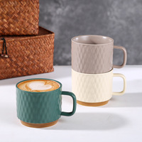 Mug à café en céramique 420 ml (14 oz) avec boîte cadeau, grand format, style Ins, logo personnalisé, vente en gros, esthétique mate, compatible micro-ondes et lave-vaisselle, pour la maison