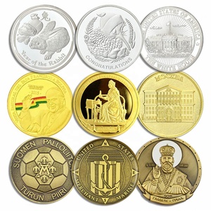 Moneda de Recuerdo Personalizada de Estilo Antiguo y Moderno con Logotipo Grabado, Diseño de Doble Cara, Color Personalizado, Metal Plateado - Product Image 1