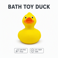 Jouet de bain en plastique jaune en forme de canard avec logo personnalisé, couleurs assorties, créez votre collection de canards Jeep, cadeau promotionnel