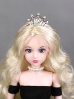 Barrettes couronne de princesse en diamant faites à la main, petite couronne de poupée, mini jouet décoratif