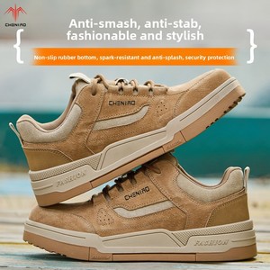 Zapatos de Trabajo Antideslizantes y Antiesmagamiento para Hombre, con Puntera de Acero, Protección Laboral, Desodorantes, Seguridad en la Construcción, Protección para los Pies - Product Image 3