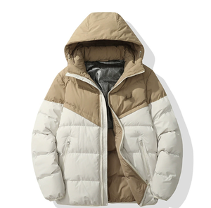 เสื้อแจ็คเก็ตผ้าฝ้ายผู้ชายแบบใหม่พร้อมฮู้ดที่ถอดออกได้ อุ่นสบายในฤดูหนาว สไตล์เกาหลี แฟชั่นลำลองทรงหลวม - Product Image 4