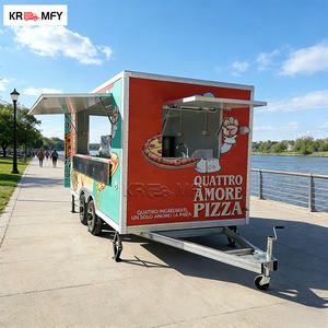 Remorque de restauration carrée avec four à pizza, équipement complet pour crème glacée, certifiée DOT, cuisine mobile pour BBQ, burgers et street food - Product Image 4