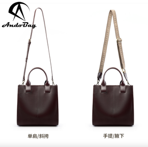 AndoBag Genuine Leather New Fashion Women'S Tote <b>Bag</b> <b>Large</b> Capacity <b>Crossbody</b> Shoulder <b>Bags</b> Bucket Style Commute Handbag 2925 - Product Image 2
