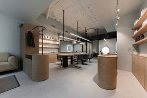 Conception d'intérieur de salon de coiffure de luxe personnalisée, éclairage LED écologique, recyclable, durable, miroir, mobilier personnalisable - Product Image 3