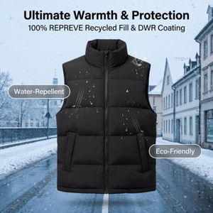 Plain Color <strong>Toddler</strong> Polyester Padding <strong>Gilet</strong> Soft Warm Sleeveless Vest <strong>Boys</strong> Girls Daily Outdoor OEM ODM Factory Supply - Product Image 2