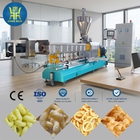 Machine d'extrusion à double vis pour aliments soufflés, machine à fabriquer des bâtonnets de maïs soufflé, machine à extrusion de snacks en acier inoxydable automatique