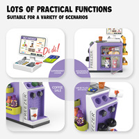 46 pièces Mini maison de jeu artificielle pour enfants supermarché Table à provisions café vente Table ensemble transfrontalier vente chaude jouet en plastique