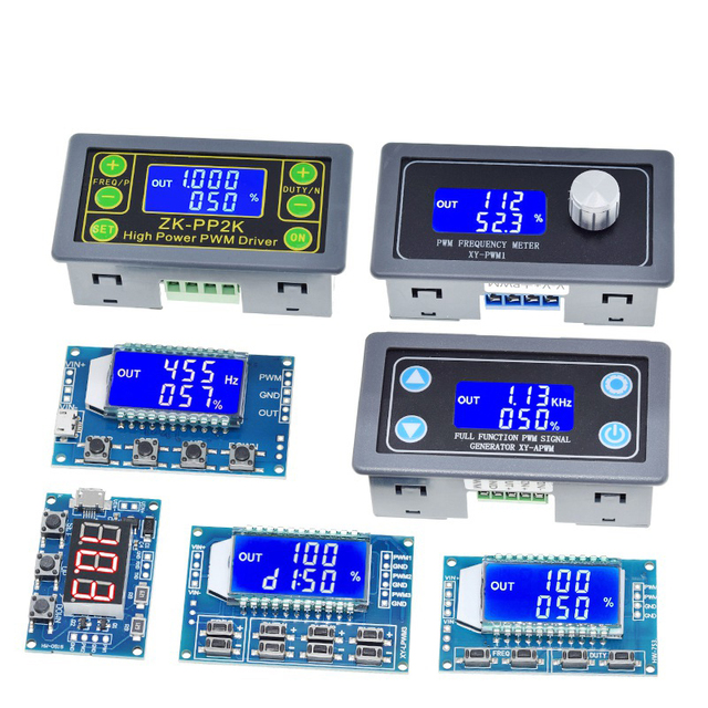 TZT Dual Mode Signal Generator PWM Pulse Frequency Duty Cycle Adjustable Module LCD Display 1Hz-150Khz 3.3V-30V PWM Board Module