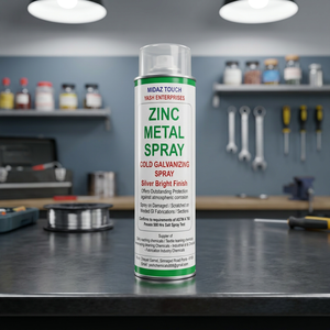Zinc Metal <b>Spray</b> Cold Galvanizing Coating <b>Silver</b> Bright Finish Corrosion Protection for Repair and Maintenance - Product Image 3