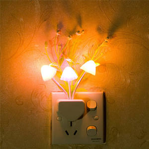 AC 110V 220V Creative חיישן נורות מקורה חדר קיר תפאורה צבעוני פטריות <span class=keywords><strong>Led</strong></span> לילה אור - Product Image 4